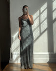 Vintage 90s Australian Made Cowl Neck Slip Dress Cool Leopard