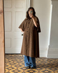 Vintage 50s Wool Button Up Cape Trench