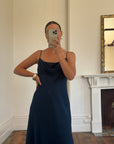 Vintage 90s Australian Made Navy Spaghetti Strap Dress