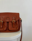 Vintage Leather Crossbody Satchel