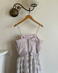 Vintage 50s Cupcake Tiered Lace Prom Dress Lilac