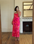 Vintage Y2K Jenny Packham London Pure Silk Slip Dress Sunset