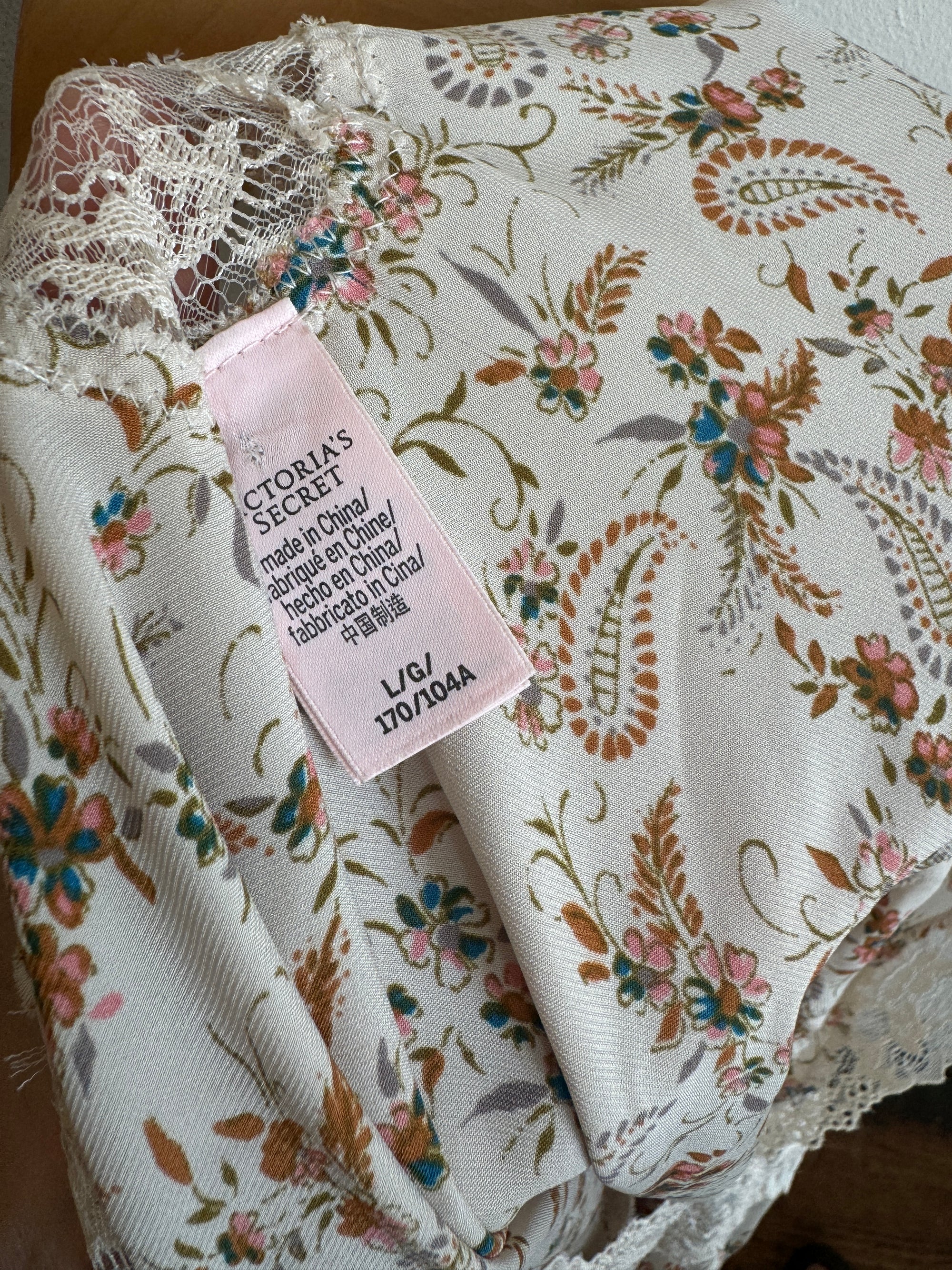 Vintage Victorias Secret Slip Dress Paisley