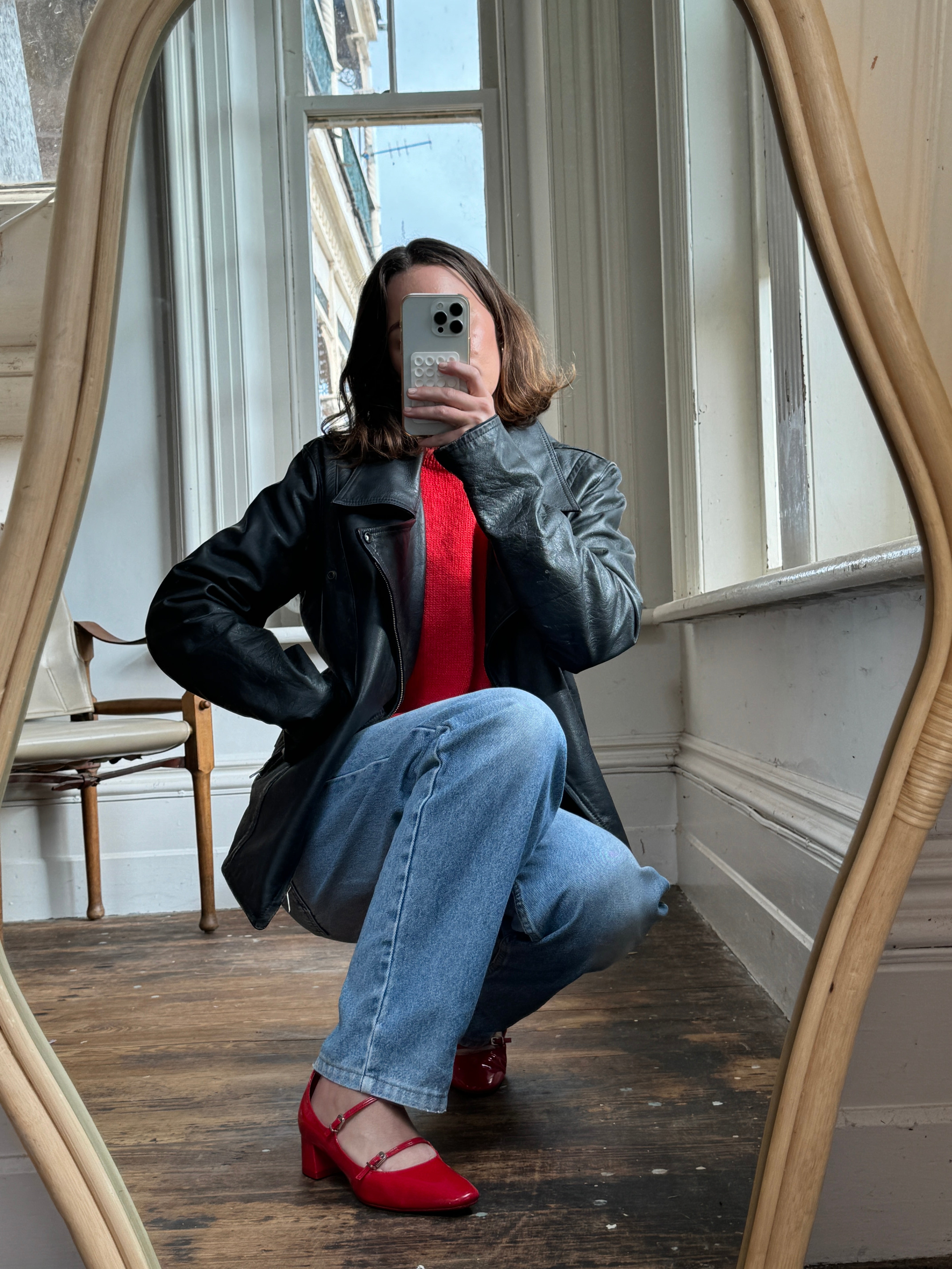 Vintage Chunky Leather Biker Jacket