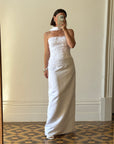 Vintage 90s Drop Waist Floral Wedding Dress