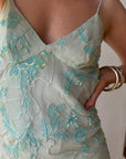 Vintage 90s Ice Blue Embellished High Low Fairy Dress