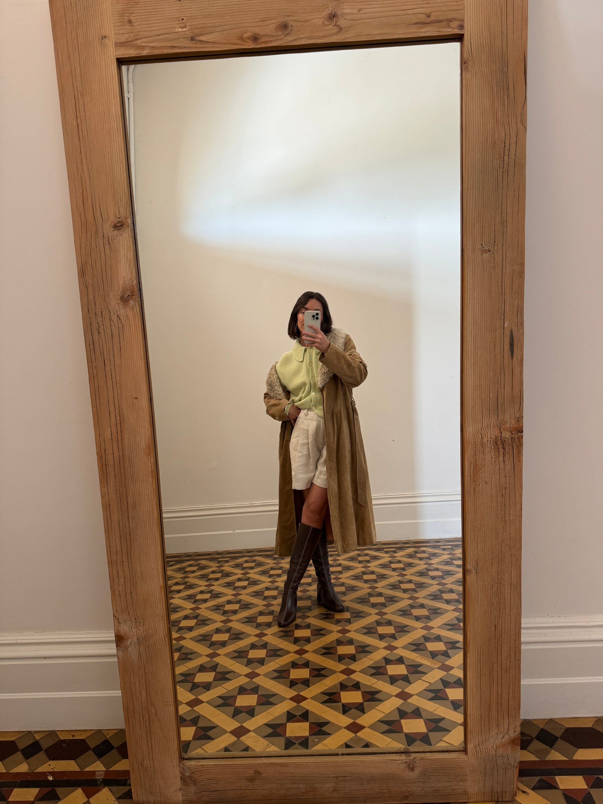 Vintage Laurel Angora and Silk Cardi Pistachio
