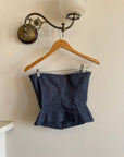 Vintage 90s Australian Made Denim Bustier With Rosette