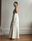 Vintage 90s Gathered Daisy Wedding Dress