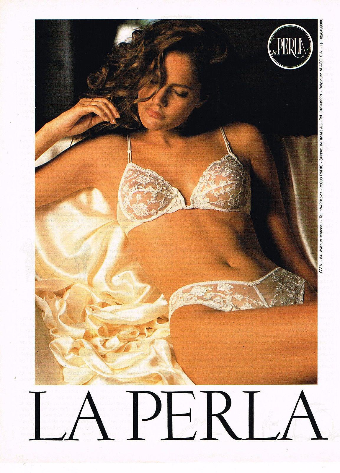 Vintage 90s La Perla Cream Lingerie Set With Original Tags