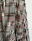 Vintage Wool Tartan Midi Skirt