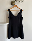 Vintage 90s Tailored A-Line Mini Dress Noir