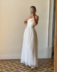 Vintage 60s Strappy Lace Wedding Dress