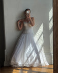 Vintage Y2K Pure Silk Drop Waist Princess Wedding Gown