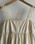 Vintage 70s Cotton Sundress Creme