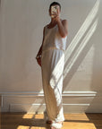 Vintage 90s Ivory Crepe Bridal Pencil Skirt