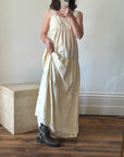 Vintage 70s Cotton Sundress Creme