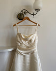 Vintage Y2K Vera Wang Silk Pleated Wedding Gown