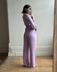 Vintage 90s Ralph Lauren Pure Silk Lilac Suit with Original Tags Attached
