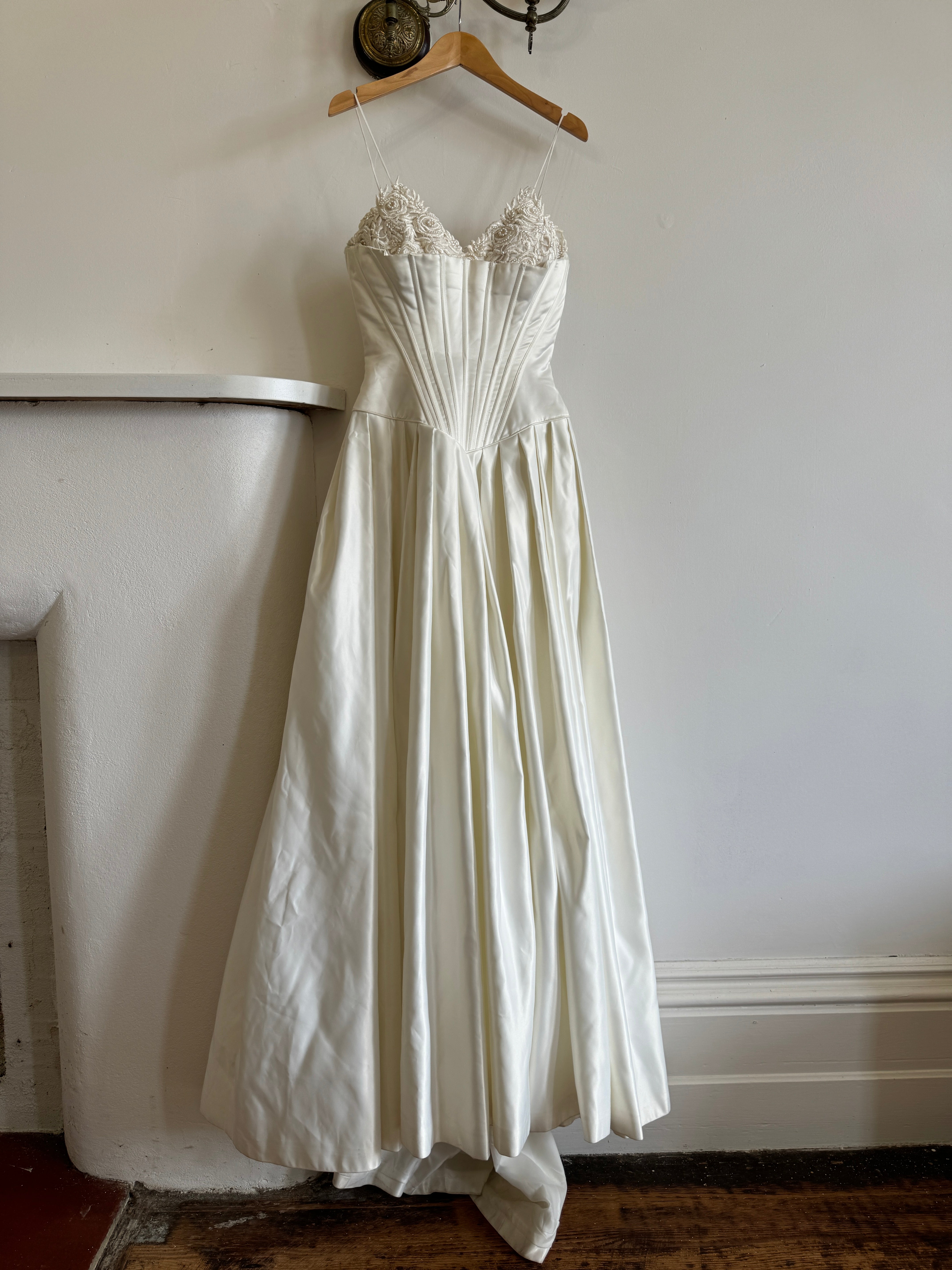 Vintage 1992 Corset Satin Wedding Gown