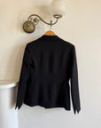 Vintage 90s Tailored Wool Blazer Noir