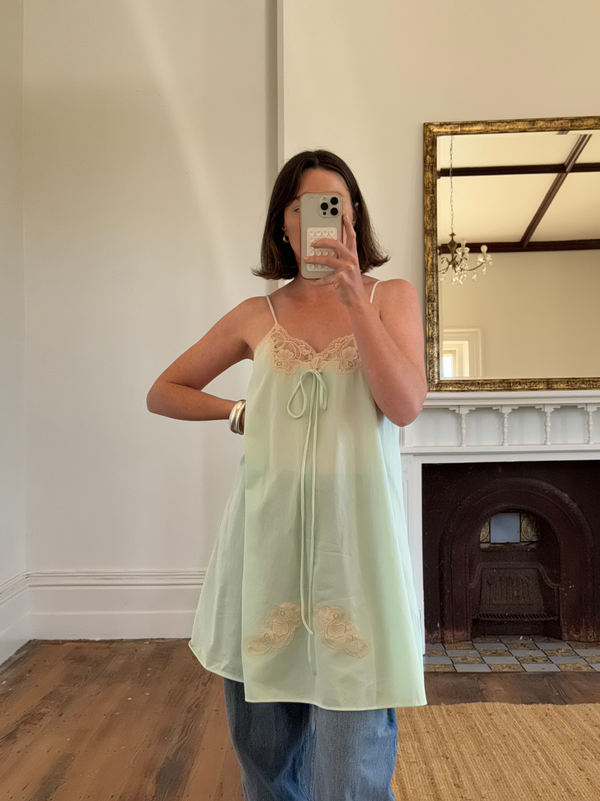 Vintage 50s Mint Negligee A-Line Mini Slip