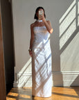 Vintage 90s Drop Waist Floral Wedding Dress