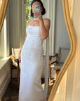 Vintage 90s Drop Waist Floral Wedding Dress