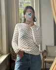 Vintage Crochet Long Sleeved Top