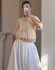 Vintage 60s Merino Wool Beaded Fringe Cardi and Tank Set