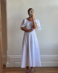 Vintage 60s Crepe Caplette Wedding Dress