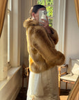 Vintage Australian Made Caramel Faux Fur coat