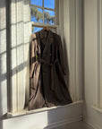 Vintage 70s Showerproof Double Breasted Trench Coat Olive