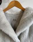 Vintage 60s Faux Fur Cropped Jacket Light Grey