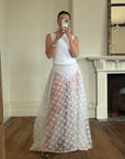Vintage Lace Bridal Skirt with Train