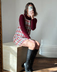 Vintage 90s Gap Red Plaid Mini Dress