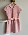 Vintage 60s Pure Wool Micro Mini Dress Baby Pink