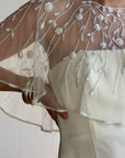 Vintage Y2K Vine Beaded Bridal Cape