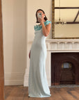 Vintage Y2K Aquamarine Petal Dress