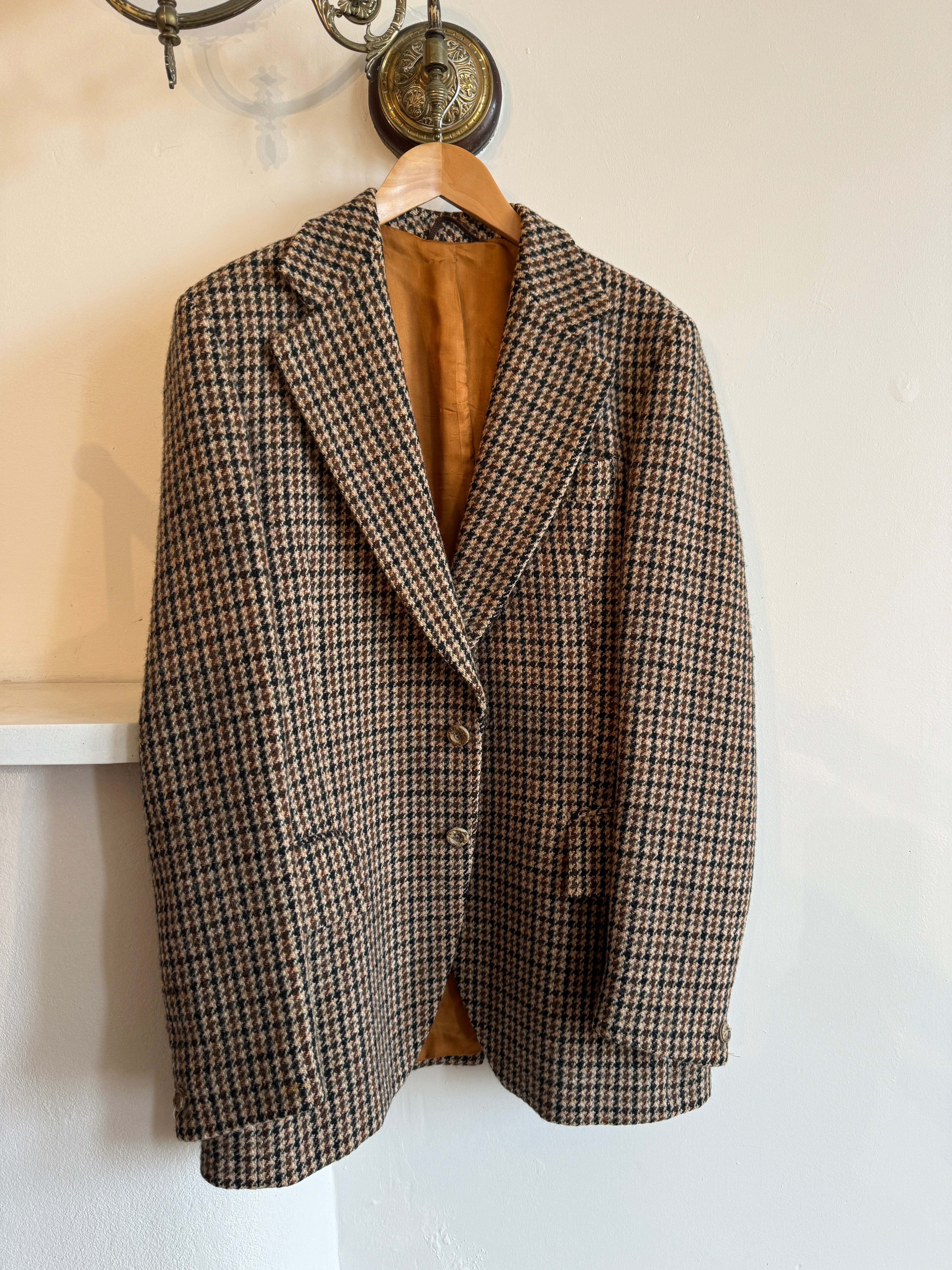Vintage 90s Brown and Olive Tweed Wool Blazer