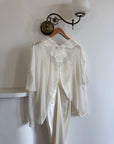 Vintage 90s Satin and Lace Slip and Cape Set Ivory