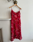 Vintage Y2K Escada Pure Silk Floral Midi Dress
