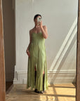 Vintage 90s Olive Strapless Fairy Dress