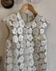 Vintage Y2K Lace Sequin Flower Mini Dress