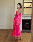 Vintage Y2K Jenny Packham London Pure Silk Slip Dress Sunset
