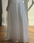 Vintage 90s Basque Halter Embellished Wedding Gown