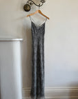Vintage 90s Australian Made Cowl Neck Slip Dress Cool Leopard