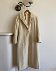 Vintage 70s Wool Blend and Faux Fur Coat Creme