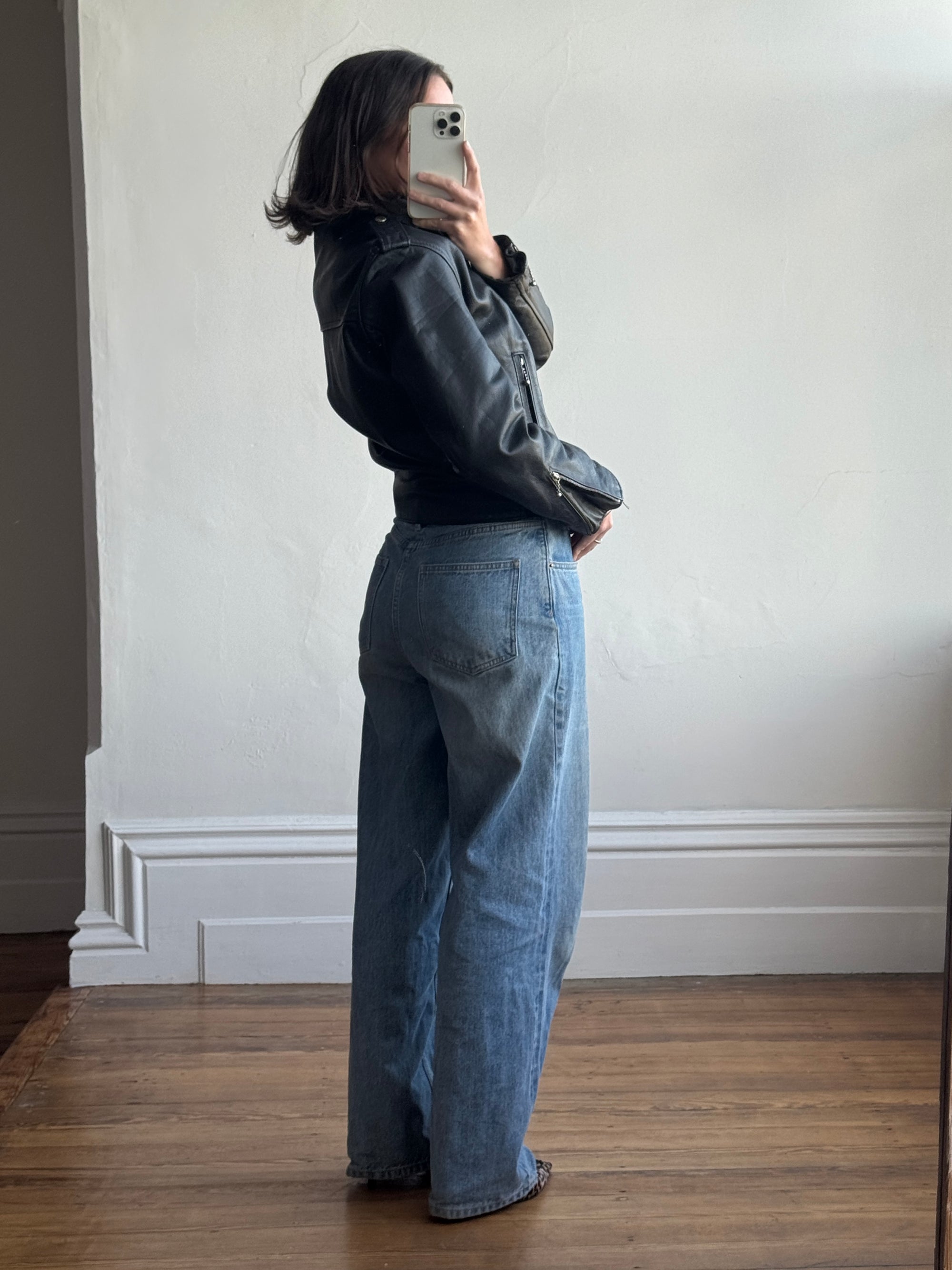 Vintage 90s Australian Made Leather Biker Jacket