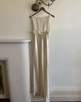Vintage 90s Satin High Front Slip Wedding Gown